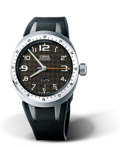 Watch Winder for watch Oris TT3 TT3 Day Date Titanium / Brown / Rubber