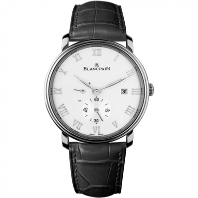 Watch Winder for watch Blancpain Villeret Villeret Ultraplate Power Reserve Date Stainless Steel / White