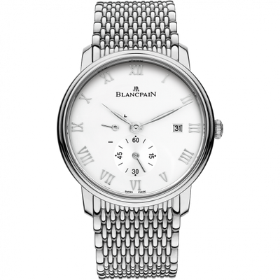 Watch Winder for watch Blancpain Villeret Villeret Ultraplate Power Reserve Date Stainless Steel / White / Bracelet