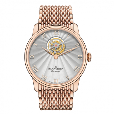 Watch Winder for watch Blancpain Villeret Villeret Carrousel Volant Une Minute Red Gold / Bracelet