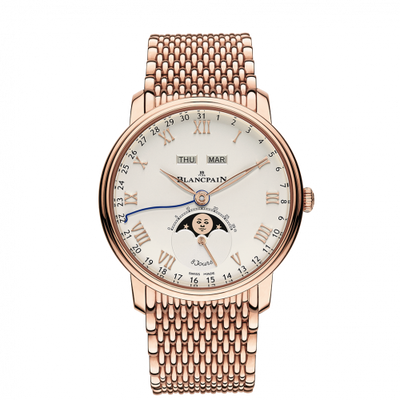 Watch Winder for watch Blancpain Villeret Villeret Quantieme Complet 8 Jours Red Gold / White / Bracelet