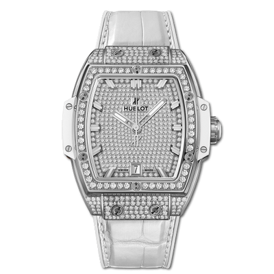 Remontoir à montres pour montre Hublot Spirit of Big Bang Spirit of Big Bang 39 Titanium / Full Pavé / Blanc