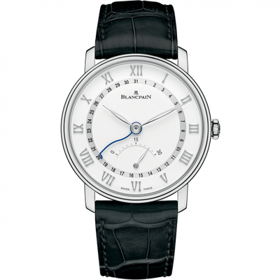 Watch Winder for watch Blancpain Villeret Villeret Ultraplate Quantième Seconde Rétrograde Stainless Steel / White