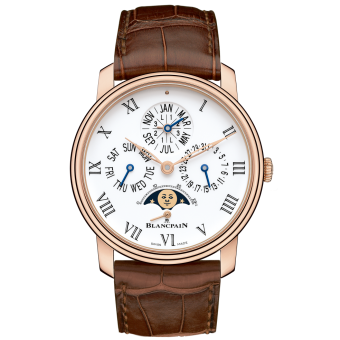 Watch Winder for watch Blancpain Villeret Villeret Quantieme Perpetuel 8 Jours Red Gold / Enamel