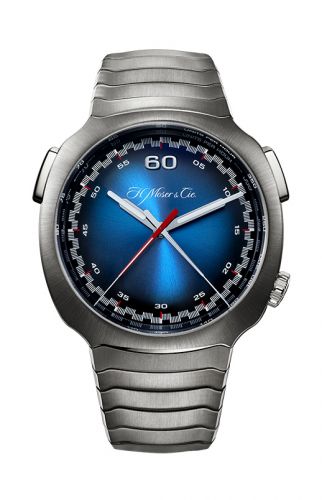 Remontoir à montres pour montre H. Moser & Cie Streamliner Streamliner Flyback Automatic Stainless Steel / Funky Bleu