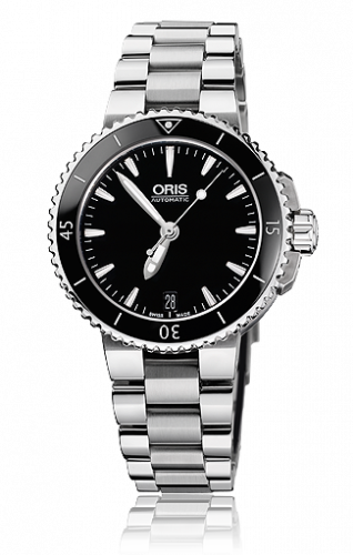 Watch Winder for watch Oris Aquis Aquis Date 36 Stainless Steel / Black / Bracelet