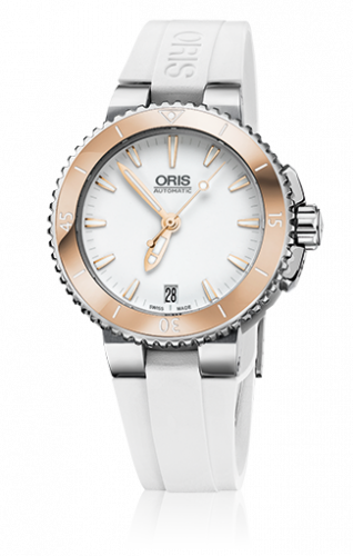 Watch Winder for watch Oris Aquis Aquis Date 36 Stainless Steel / White / Rubber