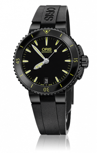 Watch Winder for watch Oris Aquis Aquis Date 36 DLC / Black / Rubber