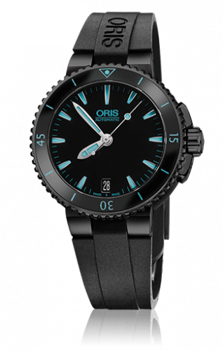 Watch Winder for watch Oris Aquis Aquis Date 36 DLC / Black / Rubber