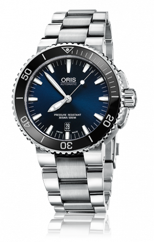 Watch Winder for watch Oris Aquis Aquis Date 43 Stainless Steel / Blue / Bracelet