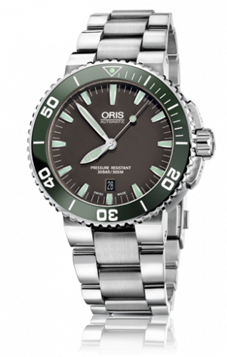 Watch Winder for watch Oris Aquis Aquis Date 43 Stainless Steel / Grey / Bracelet