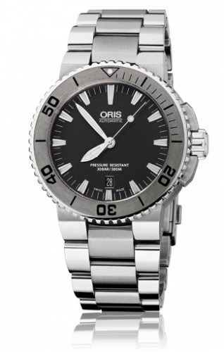 Watch Winder for watch Oris Aquis Aquis Date 43 Stainless Steel / Black / Bracelet