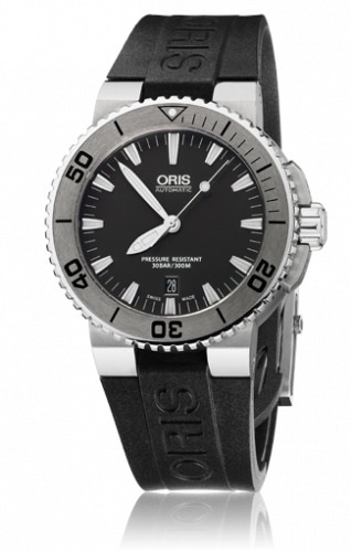 Watch Winder for watch Oris Aquis Aquis Date 43 Stainless Steel / Black / Rubber