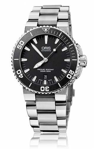 Watch Winder for watch Oris Aquis Aquis Date 43 Stainless Steel / Black / Bracelet