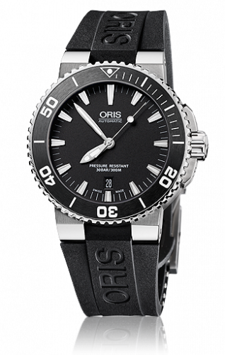 Watch Winder for watch Oris Aquis Aquis Date 43 Stainless Steel / Black / Rubber