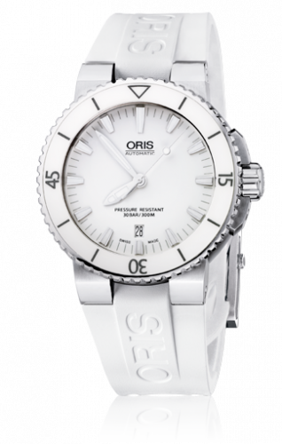 Watch Winder for watch Oris Aquis Aquis Date 43 Stainless Steel / White / Rubber