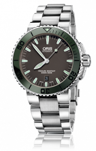 Watch Winder for watch Oris Aquis Aquis Date 43 Stainless Steel / Grey / Bracelet