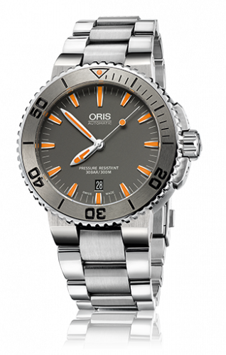 Watch Winder for watch Oris Aquis Aquis Date 43 Stainless Steel / Grey / Bracelet