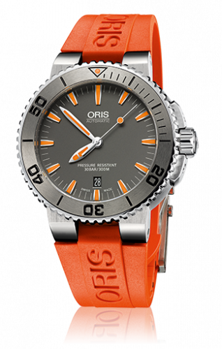 Watch Winder for watch Oris Aquis Aquis Date 43 Stainless Steel / Grey / Rubber