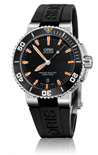 Watch Winder for watch Oris Aquis Aquis Date 43 Stainless Steel / Black / Rubber