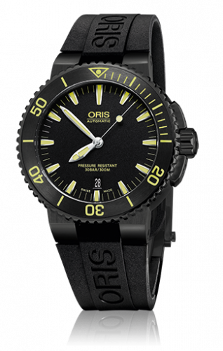 Watch Winder for watch Oris Aquis Aquis Date 43 DLC / Black / Rubber