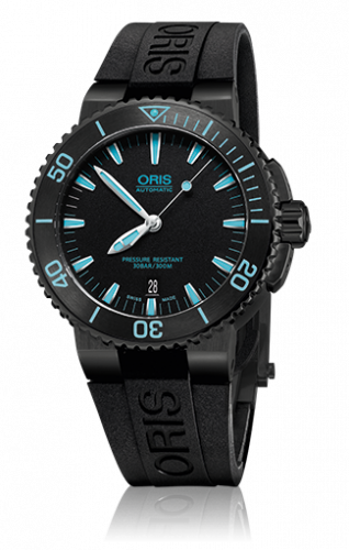 Watch Winder for watch Oris Aquis Aquis Date 43 DLC / Black / Rubber