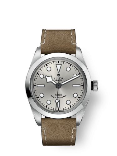 Remontoir à montres pour montre Tudor Noire Bay 31-32-36-39-41 Heritage Noire Bay 36 Stainless Steel / Argent / Beige Leather