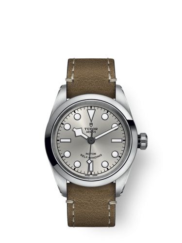 Remontoir à montres pour montre Tudor Noire Bay 31-32-36-39-41 Heritage Noire Bay 32 Stainless Steel / Argent / Beige Leather