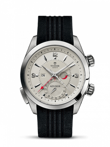 Remontoir à montres pour montre Tudor Heritage Heritage Advisor Stainless Steel / TItanium / Argent / Silk