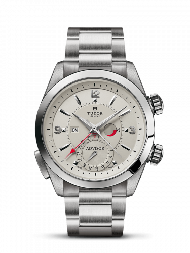 Remontoir à montres pour montre Tudor Heritage Heritage Advisor Stainless Steel / TItanium / Argent / Bracelet