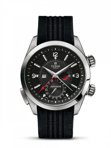 Remontoir à montres pour montre Tudor Heritage Heritage Advisor Stainless Steel / TItanium / Noire / Silk