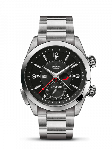 Remontoir à montres pour montre Tudor Heritage Heritage Advisor Stainless Steel / TItanium / Noire / Bracelet