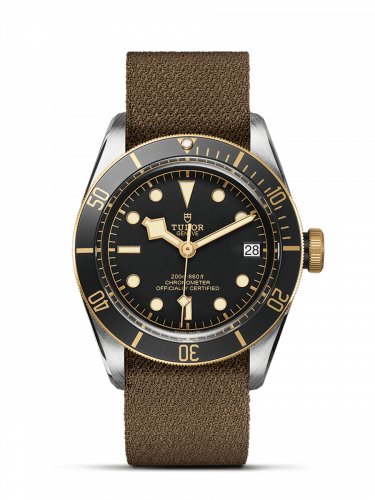 Remontoir à montres pour montre Tudor Noire Bay Heritage Noire Bay Noire S&G / Stainless Steel / Yellow Or / Noire / Fabric