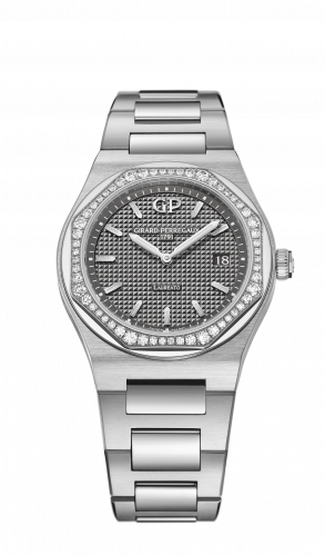 Remontoir à montres pour montre Girard-Perregaux Laureato Laureato 34 Quartz Stainless Steel / Diamond / Gris