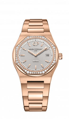 Remontoir à montres pour montre Girard-Perregaux Laureato Laureato 34 Quartz Rose Or / Diamond / Argent