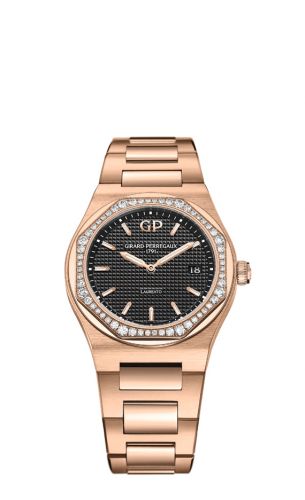 Remontoir à montres pour montre Girard-Perregaux Laureato Laureato 34 Quartz Rose Or / Diamond / Noire / Alligator