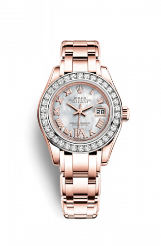 Remontoir à montres pour montre Rolex Pearlmaster Datejust Pearlmaster 29 Everose Diamond / MOP Roman