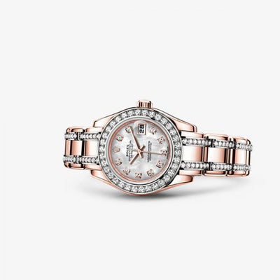 Remontoir à montres pour montre Rolex Pearlmaster Datejust Pearlmaster 29 Everose Diamond Matypique of Pearl Diamond