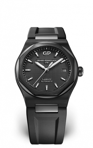 Remontoir à montres pour montre Girard-Perregaux Laureato Laureato 38 Automatic Ceramic / Noire / Rubber