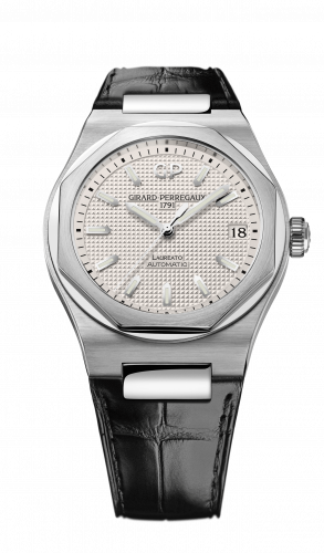 Remontoir à montres pour montre Girard-Perregaux Laureato Laureato 42 Automatic Stainless Steel / Argent / Alligator