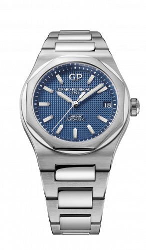 Remontoir à montres pour montre Girard-Perregaux Laureato Laureato 42 Automatic Stainless Steel / Bleu