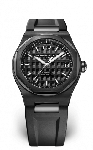 Remontoir à montres pour montre Girard-Perregaux Laureato Laureato 42 Automatic Ceramic / Noire / Rubber