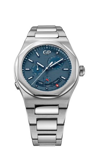 Remontoir à montres pour montre Girard-Perregaux Laureato Laureato Perpetual Calendar Stainless Steel / Bleu