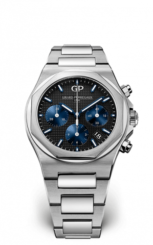 Remontoir à montres pour montre Girard-Perregaux Laureato Laureato 38 Chronograph Stainless Steel / Noire / Bracelet