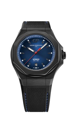 Remontoir à montres pour montre Girard-Perregaux Laureato Laureato Absolute Titanium PVD / Bleu