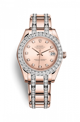 Remontoir à montres pour montre Rolex Pearlmaster Datejust Pearlmaster 34 Everose Diamond Rose Diamond