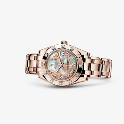 Remontoir à montres pour montre Rolex Pearlmaster Datejust Pearlmaster 34 Everose 12 Diamond Or Blancust Dream