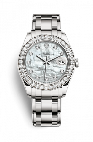 Remontoir à montres pour montre Rolex Pearlmaster Datejust Pearlmaster 39 Or Blanc Diamond / MOP Diamond