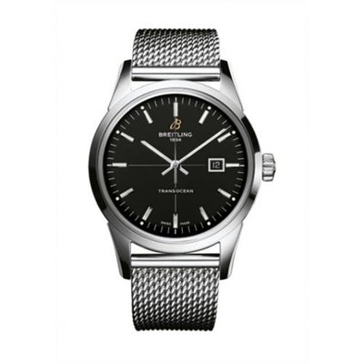 Watch Winder for watch Breitling Transocean Transocean Date Stainless Steel / Black / Bracelet