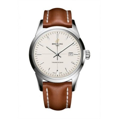 Watch Winder for watch Breitling Transocean Transocean Stainless Steel / Silver / Calf / Pin